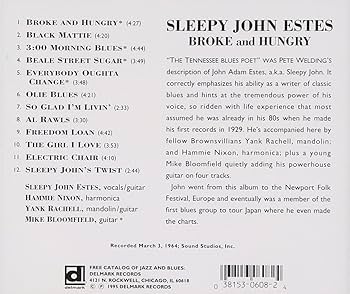 洋楽 Sleepy John Estes - Broke and Hungry LP Sleepy John Estes – Broke And Hungry | Releases | Discogs